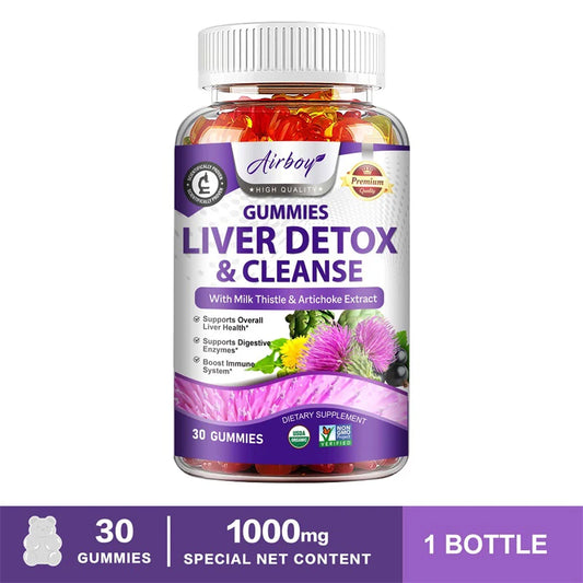 Liver Detox & Cleanse Gummies - with Milk Thistle, Dandelion - Help Cleanse, Detoxify and Purify the Liver, Improves Digestion